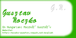 gusztav moczko business card